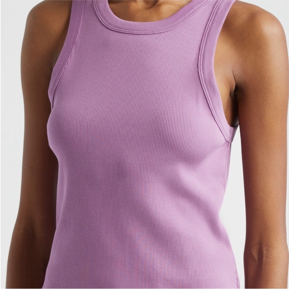 Veronica Beard Jordyn Rib Stretch Cotton Tank Size Small